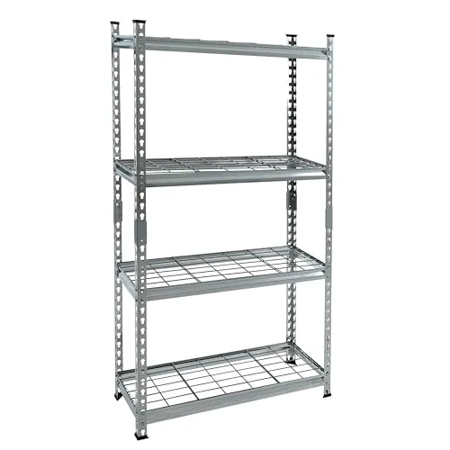 ESTEXO Steckregal - Schwerlastregal mit Gitterboden (150x75x30 cm) - Robustes Lagerregal für Werkstatt oder Keller, einfach ohne Werkzeuge aufzubauen; max. Tragkraft pro Boden 175 kg, ideal für schwere Utensilien.