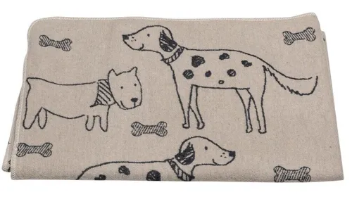 David Fussenegger Hundedecke 'best friend allover' 100 x 140 cm - Natur Beige - Hochwertige Babydecke für Hunde, 100 x 140 cm, aus 85% Baumwolle, pflegeleicht und waschbar. Ideal für Zuhause und unterwegs, sorgt für gemütliche Wärme und Stil.