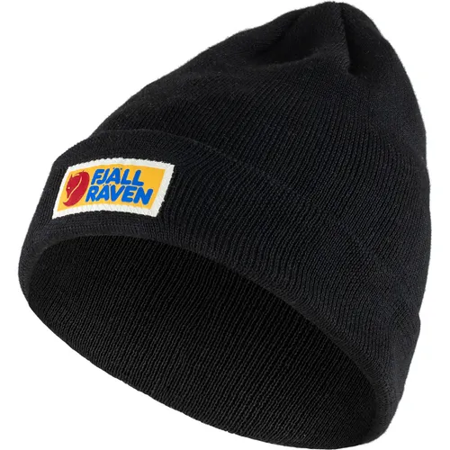 Fjällräven Vardag Classic Beanie black (550) OneSize - Mützen & Stirnbänder für Skitourengeher, aus weichem, recyceltem Polyester für Komfort und Nachhaltigkeit, ideal für Freizeit und Alltag.