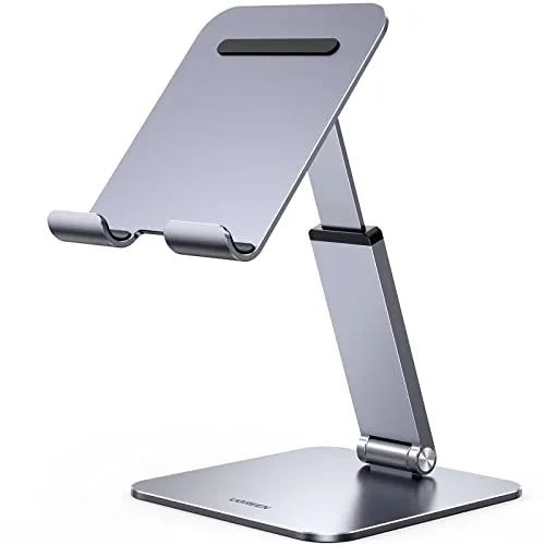 UGREEN Höhenverstellbar Aluminium Tabletständer - Zubehör für Tablet PCs, faltbar und tragbar, ideal für flexibles Arbeiten und optimalen Blickwinkel.