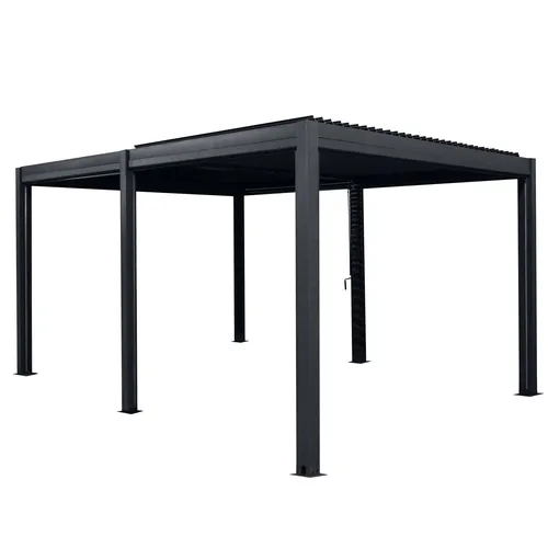 osoltus Bioclimatic Lamellen-Pavillon 4x3m – Anthrazit - Eleganter Lamellen-Pavillon mit Aluminiumrahmen, ideal für Garten und Terrasse. Flexibles Lamellendach für optimalen Licht- und Wetterschutz.