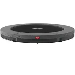 Berg Bodentrampolin InGround rund 200 cm grau ohne Netz - Trampolin für Erdeinbau, ideal für den privaten Gebrauch und geeignet für Benutzer bis 50 kg, inklusive einfacher Selbstmontage.