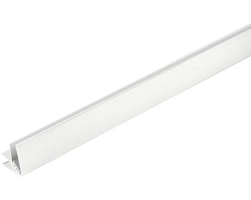 Winkelleiste aus Kunststoff Dekor weiß für Paneelstärke 5-8 mm 2600 mm