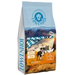 Löwenhof Dachstein Junior Hundefutter 14kg - Optimales Hundefutter für Welpen: Getreidefrei, mit hochwertigem Geflügel und Kartoffeln. Unterstützt gesundes Wachstum und Verdauung, ideal für sensible Hunde.