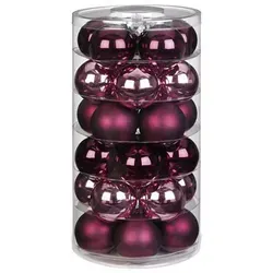 MAGIC by Inge Weihnachtsbaumkugel, Weihnachtskugeln Glas 6cm Berry Kiss, 30 Stück rosa