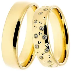 DOOSTI Trauring Silber 925 - Ehering LIEBE, Made in Germany - Trauringe aus Silber 925, wahlweise mit Zirkonia, ideal als Geschenk für Paare, inkl. Etui und in hochwertiger Verarbeitung.