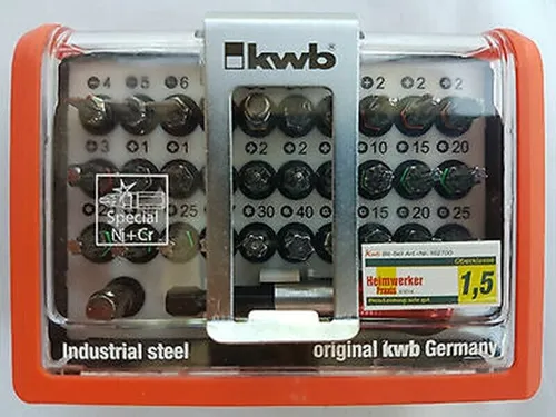 KWB  Bit-Box  Satz 32 tlg. Spezial Ni+Cr Stahl  162700