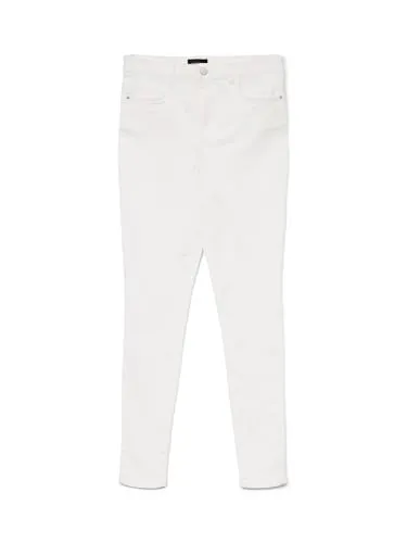 VERO MODA Damen VMSOPHIA HW Skinny J Jeans - Bright White - Stylische Skinny Fit Jeans aus weichem Bio-Baumwoll-Mix, hoher Bund für optimalen Tragekomfort und perfekte Passform – ein Must-Have für jeden Kleiderschrank!