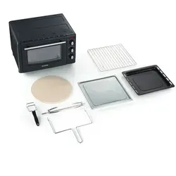 SEVERIN TO 2068 - Mini Backofen mit Umluftfunktion, 20 L Kapazität, ideal für knusprige Pizzen und vielseitiges Backen