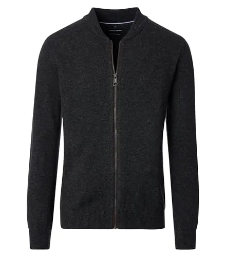 CASAMODA Strickjacke uni für Herren, XXL, grau - Herren-Strickjacken aus hochwertigem Lammwollmix für perfekten Tragekomfort und Wärme. Ideal für sportliche und elegante Looks.