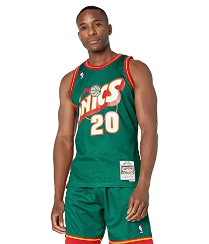 Mitchell & Ness NBA Swingman Jersey 2.0 Seattle Supersonics - G. Payton - Basketball-Spieltrikots für Herren, limitiertes Swingman Jersey mit hochwertiger Twill-Stickerei und schnelltrocknendem Polyester für lange Haltbarkeit.
