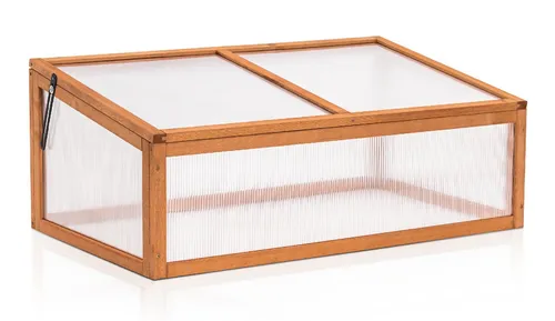 MCombo Frühbeet Gewächshaus 0698 - Frühbeetkasten mit verstellbarem Dach und Bewässerungssystem, ideal für die Anzucht von Pflanzen. Wetterbeständiges Holz und transparente Polycarbonate sorgen für optimalen Treibhauseffekt.