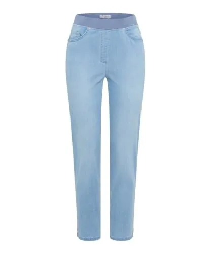 Raphaela by Brax Damen Pamina 6/8 Schlupfhose Light Denim - Bequeme 6/8 Schlupfhose im Style PAMINA von Raphaela by BRAX, ideal für den Sommer. Hohe Leibhöhe und elastischer Bund sorgen für perfekten Sitz und Bewegungsfreiheit.