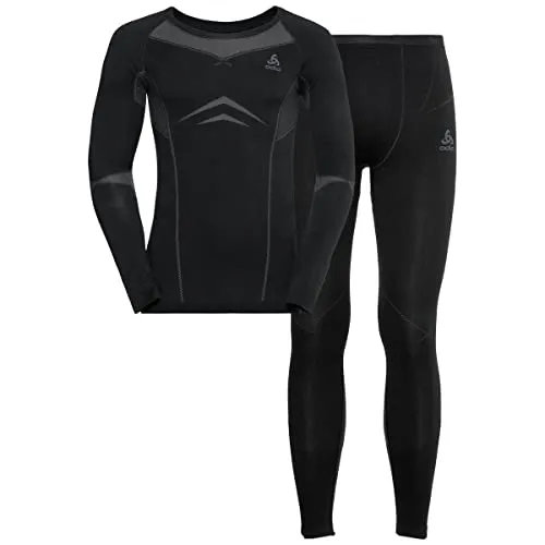 Odlo Herren Funktionsunterwäsche Set FUNDAMENTALS PERFORMANCE WARM, black - odlo graphite grey, XL - Funktionsunterwäsche für Herren, bietet hervorragendes Feuchtigkeitsmanagement und Bewegungsfreiheit. Ideal für aktive Menschen bei jedem Wetter.