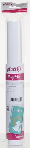 plottiX Vinylfolie permanent weiß 31,5 cm x 1,0 m, 1 Rolle