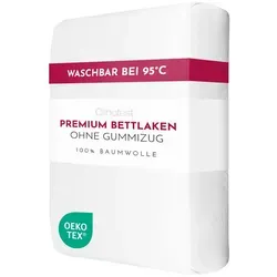 Clinotest Bettlaken ohne Gummizug in verschiedenen Größen, 100% Baumwolle, Gummizug: ohne, (1 Stück), Kochfestes Betttuch, erprobte Qualität aus Hotels weiß 240 cm x 290 cm