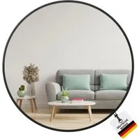 Albatros Designerspiegel rund schwarz 50cm - Dekorativer Wandspiegel mit elegantem Metallrand, ideal für jeden Raum und einfach zu installieren – wertet Ihr Zuhause stilvoll auf.