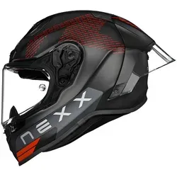Nexx X.R3R Pro FIM Evo Carbon Integralhelm - Matt Schwarz/Grau/Rot - S - Motorradhelm für Rennsport mit aerodynamischem Design und verbesserter Belüftung. Der X.R3R Pro bietet höchste Sicherheit und Komfort dank innovativer Technologien und ECE 22.06 Homologation.