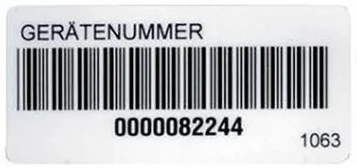 Beha Amprobe 2389952 1063D Aufkleber - Barcode-Aufkleber für Elektrotechnik, abriebfest und ideal zur Identifizierung von Prüflingen mit fortlaufender Nummerierung und Strichcode.