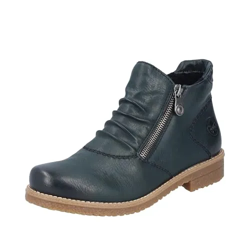 Rieker Damen Stiefeletten 73553 - Wanderschuhe mit flauschigem Samtvelour-Futter und extra weicher Decksohle für höchsten Tragekomfort bei jedem Schritt.