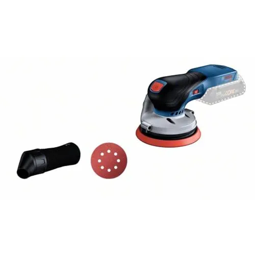 Bosch Exzenterschleifer GEX 18V-125 - Akkubetriebener 125mm Schleifer, ergonomisch, mit sanftem Anlauf und Staubabsaugung für sauberes Arbeiten