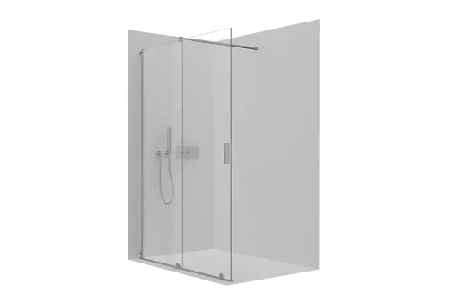 Bernstein Walk-in-Dusche NT101 - Schiebetür aus 8mm Echtglas mit Nanobeschichtung - Walk-In Dusche mit eleganter Schiebetür, ausgestattet mit hochwertiger Nano-Beschichtung für einfache Reinigung und klaren Durchblick. Wählen Sie die Breite für Ihre individuelle Badezimmergestaltung.
