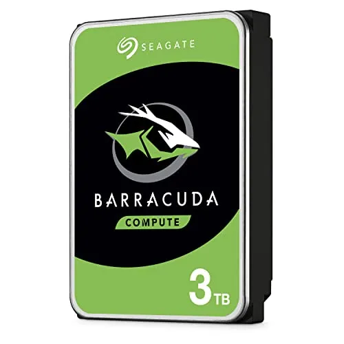 Seagate Barracuda 3TB interne Festplatte HDD, 3.5 Zoll, 5400 U/Min, 256 MB Cache, SATA 6GB/s, silber, Modellnr.: ST3000DM007