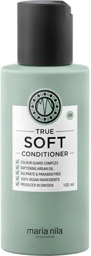Maria Nila True Soft Conditioner 100 ml - Spülungen für coloriertes Haar, mit feuchtigkeitsspendendem Arganöl für Glanz und Frizz-Kontrolle. 100% vegan, paraben- und sulfatfrei – ideal für die tägliche Pflege.