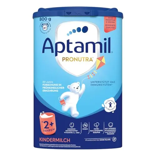 Aptamil Kindermilch 2 Plus – 800g - Kindermilch für Kleinkinder ab 1 Jahr, speziell entwickelt mit altersgerechten Nährstoffen. Ideal für Frühstück, Abendessen oder zwischendurch – eine schmackhafte Ergänzung zur täglichen Ernährung.