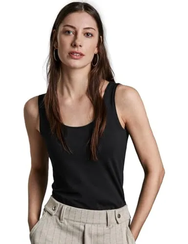 Street One Damen Basic Top mit Rundhals in Unifarbe