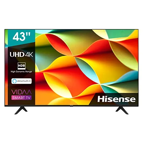 Hisense 43AE7000F 43 Zoll 4K Fernseher - Smart-TV mit 4K Ultra HD und HDR für brillante Bildqualität, DTS Studio Sound für beeindruckenden Klang und umfangreiche Smart-Funktionen für Ihr Zuhause.