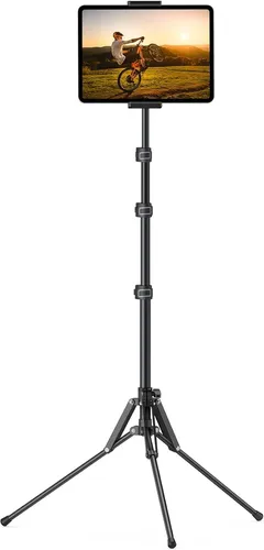 Lamicall Tablet Stativ Halterung - Höhenverstellbar bis 65 Zoll - Flexibles Tablet-Stativ in elegantem Schwarz, ideal für komfortables Arbeiten und Präsentationen.