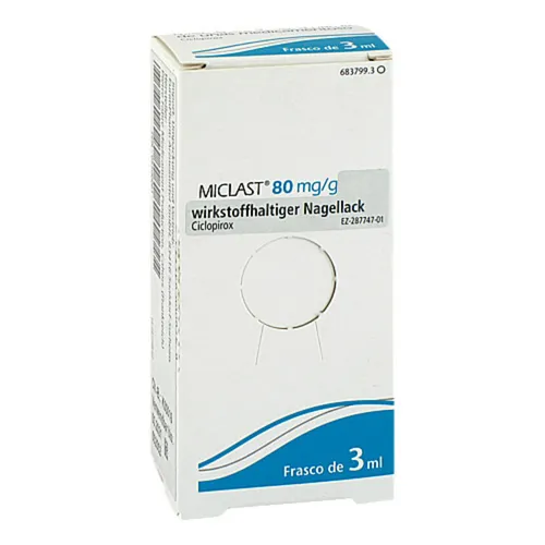 Miclast 80 mg / g wirkstoffhaltiger Nagellack 3 ml