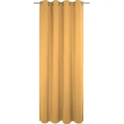 Adam Vorhang Uni Collection light (1 St) – Blickdichter Ösenvorhang in Gelb, 145 cm x 175 cm - Hochwertiger blickdichter Vorhang aus 100% Bio-Baumwolle, ideal für stilvolle Fensterdekoration. Mit praktischen Ösen für einfache Montage und Pflegehinweise für langanhaltende Freude.