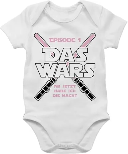 Shirtracer Baby Body Junge Mädchen - Zur Geburt - Das Wars Jetzt habe ich die Macht - 3/6 Monate - Weiß - ausgefallene babygeschenke geburtgeschenk born sprüche bodys sachen neugeborene
