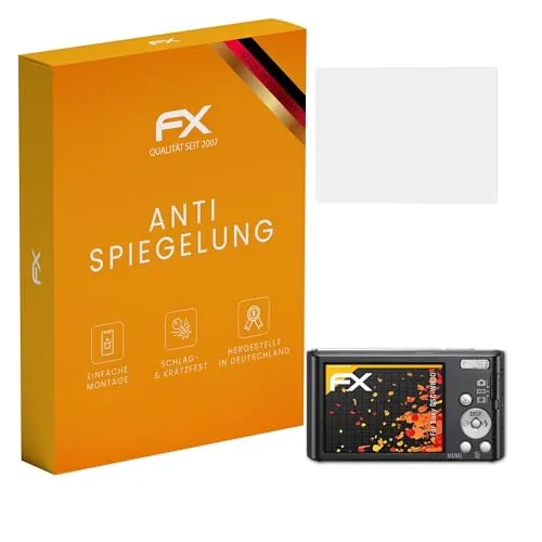 atFoliX Panzerfolie kompatibel mit Sony DSC-W830 Schutzfolie, entspiegelnde und stoßdämpfende FX Folie (3X)
