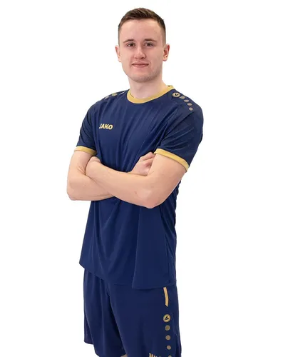 JAKO Sport-Tshirt Trikot Iconic (Polyester-Interlock) navyblau/marineblau/gold Herren, Größe: S