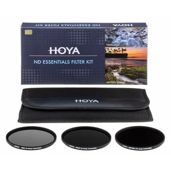 Hoya 62 mm ND Essentials Filter Kit 8/64/1000 - Vielseitiges Filterset für kreative Fotografie, inklusive ND-Filter für optimale Belichtung und reduzierte Reflexionen.