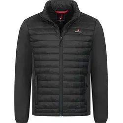 Höhenhorn Kaprun Herren Jacke - Hybridjacke Schwarz Gr. M - Funktionsjacken mit hochwertiger Wattierung, atmungsaktiv und ideal für Outdoor-Aktivitäten oder den Stadtbummel. Die praktische Regenkapuze im Kragen sorgt für zusätzlichen Schutz.