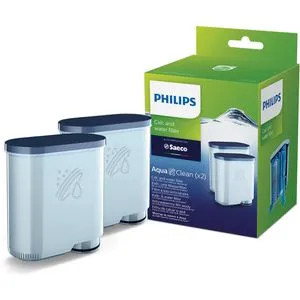 Philips Filterpatrone Saeco AquaClean CA6903/22 - Wasserfilter für Kaffeevollautomaten, 2 Stück, optimiert Kaffeequalität und Aromafilterung, bis zu 5000 Tassen pro Patrone