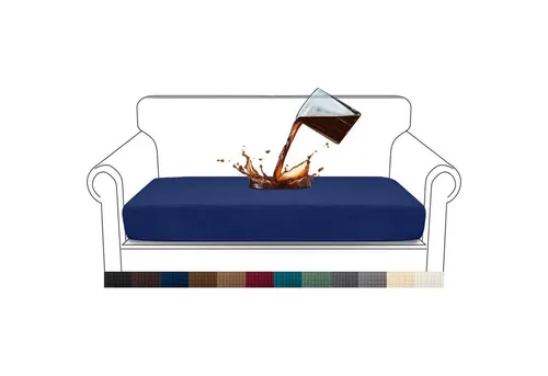 LuxusKollektion Hängedekoration Sitzkissenbezug Dunkelblau für 2-Sitzer - Hochwertiger Sitzkissenbezug Dunkelblau aus Jacquard-Stretch für 2-Sitzer. Wasserabweisend und pflegeleicht – perfekt für Familien. Schützt dein Sofa vor Flecken und sorgt für stilvollen Komfort.
