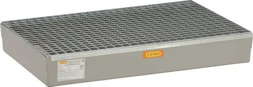 Cemo Auffangwanne 140 l mit verzinktem Stahlgitterrost - Praktische Auffangwanne für die Lagerung von Stoffen, ideal für Paletten. Robuste Bauweise mit verzinktem Gitterrost, für sichere Handhabung. Entdecken Sie hochwertige Produkte für die gewerbliche Lagerung im BayWa Online-Shop.