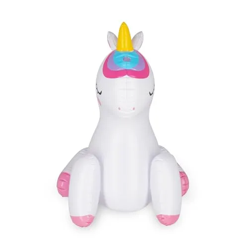 Legami - Aufblasbares Spiel mit Wasserspritzer - Inflatable Sprinkler, Einhorn spritzt Wasser, ideal für Gartenpartys, Wasserspiele für Kinder, Sommerspiele, 65 x 80 x 65 cm