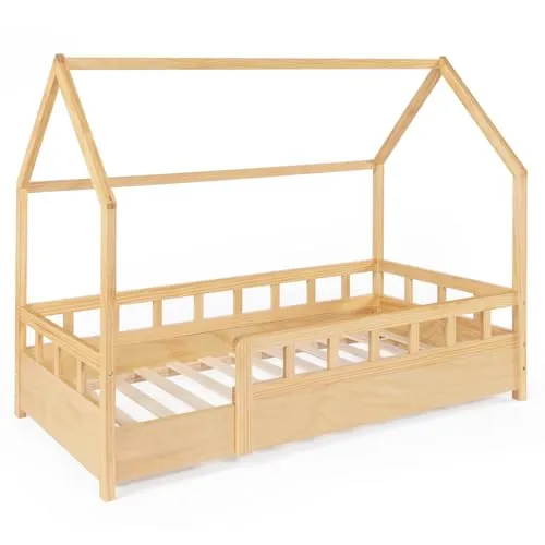 IDMarket Kinderbett Baumhaus NEREE 80 x 160 cm - Verwandeln Sie das Schlafzimmer Ihrer Kinder mit dem charmanten Baumhausbett NEREE 80 x 160 cm in ein Traumparadies! Inklusive Lattenrost und Gitter für Sicherheit und Komfort.