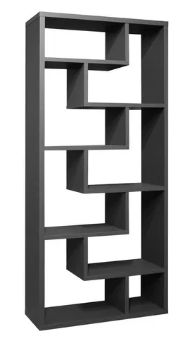 Raumteiler in Anthrazit - Flexibles Regal - Regal und Raumteiler in einem, ideal zur individuellen Raumgestaltung. Mit 8 offenen Fächern, kratzfester Oberfläche und pflegeleichtem Design.