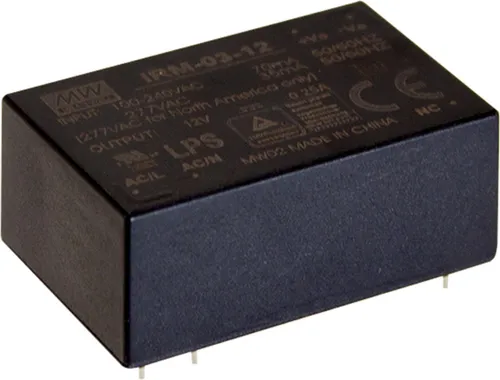 MEANWELL IRM-03-5 - AC/DC Netzteil, vergossen, single output - Modul 3W 5V/0,6A PCB