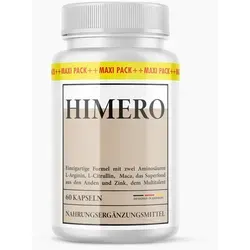 HIMERO im Maxi-Pack (60 Kapseln) - Nahrungsergänzungsmittel zur Steigerung der männlichen Vitalität, Energie und Ausdauer, ideal für Männer jeden Alters.