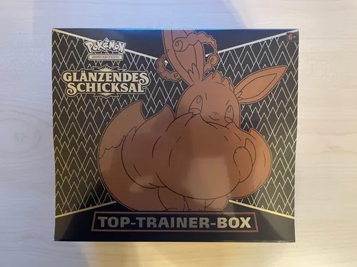 Pokémon Glänzendes Schicksal Top Trainer Box Evoli Promo - TCG OVP Displays mit exklusivem Evoli Promo-Karte, ideal für Sammler und Fans ab 6 Jahren.