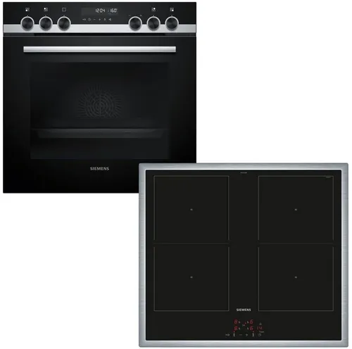 SIEMENS PQ521DB2ZM iQ500 Einbauherdset mit Induktion - Einbau Induktionsherd mit activeClean® für mühelose Reinigung und 30 Automatikprogrammen für perfekte Kochergebnisse. Ideal für moderne Küchen!