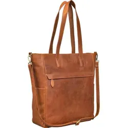 Benthill Shopper Damen Echt Leder Umhängetasche - Shopper aus hochwertigem Echtleder mit praktischem Reißverschlussfach und verstellbarem Schultergurt, ideal für stilvolle Auftritte.